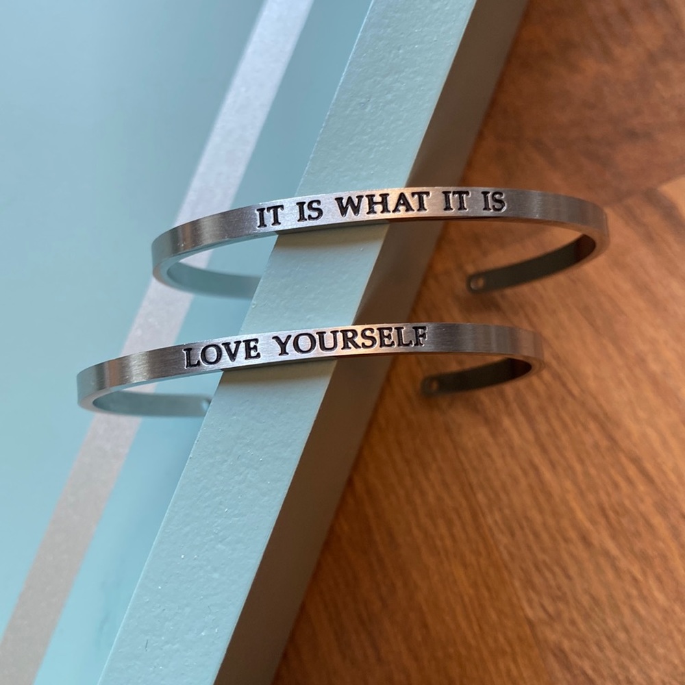 Intuitions Jewelry Stainless Steel White Finish Bracelet